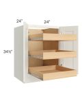 Linen Shaker 24" Full Height Base Cabinet with 3 Rollout Trays
