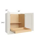 Linen Shaker 30" Full Height Base Cabinet with 1 Rollout Tray