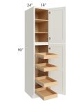Linen Shaker 18x90x24 Wall Pantry Cabinet with 4 Rollout Trays