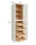 Linen Shaker 24x96x24 Wall Pantry Cabinet with 4 Rollout Trays