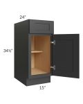 Madison Black Shaker 15" Base Cabinet