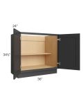 Madison Black Shaker 36" Full Height Door Base Cabinet