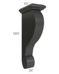 Madison Black Shaker Traditional Corbel