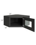 Madison Black Shaker 24x12 Decorative Wall Diagonal Corner Cabinet