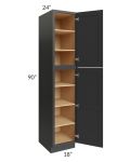 Madison Black Shaker 18x90x24 Wall Pantry Cabinet