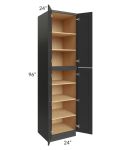 Madison Black Shaker 24x96x24 Wall Pantry Cabinet