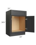 Madison Black Shaker 24" Sink Vanity Base Cabinet