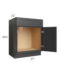Madison Black Shaker 27" Sink Vanity Base Cabinet