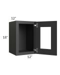 Madison Black Shaker 12x18 Decorative Wall Cabinet