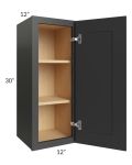 Madison Black Shaker 12x30 Wall Cabinet