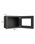 Madison Black Shaker 18x15 Decorative Wall Cabinet