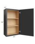 Madison Black Shaker 21x36 Wall Cabinet