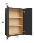 Madison Black Shaker 24x36 Wall Cabinet