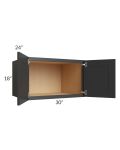 Madison Black Shaker 30x18x24 Wall Cabinet