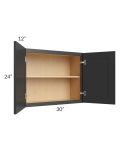 Madison Black Shaker 30x24 Wall Cabinet