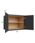 Madison Black Shaker 30x24x24 Wall Cabinet