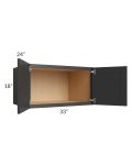 Madison Black Shaker 33x18x24 Wall Cabinet