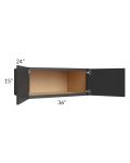 Madison Black Shaker 36x15x24 Wall Cabinet