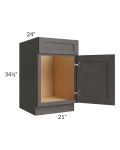 Midtown Dark Grey Shaker 21" Sink Base Cabinet