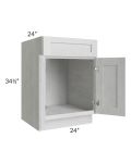 Heather Grey Shaker 24" Sink Base Cabinet
