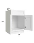 Aspen White Shaker 24" Sink Base Cabinet
