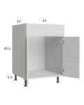 Euro White Grain 24" Sink Base Cabinet