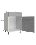 Euro Grey 24" Sink Base Cabinet with 1 door