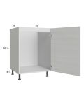 Euro White Grain 24" Full Height Door Sink Base Cabinet with 1 Door