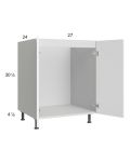Euro Gloss White 27" Full Height Door Sink Base Cabinet