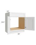 Stratton White Shaker 30" Sink Base Cabinet