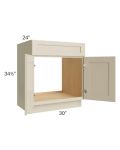 Stratton Khaki Shaker 30" Sink Base Cabinet