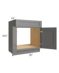 Stratton Dark Grey Shaker 30" Sink Base Cabinet - Out of stock through May