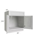 Heather Grey Shaker 30" Sink Base Cabinet