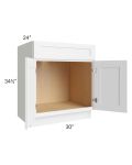 Alpine White Shaker 30" Sink Base Cabinet 