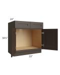 Southport Espresso Shaker 33" Sink Base Cabinet