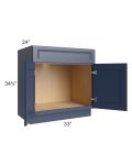 Bayville Blue 33" Sink Base Cabinet
