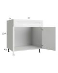 Harbor White 33" Sink Base Cabinet