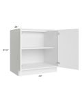 Venetian White Matte 33" Full Height Door Sink Base Cabinet