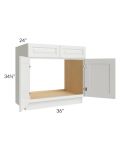 Palisades White 36" Sink Base Cabinet 
