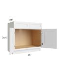 Charlotte White 36" Sink Base Cabinet