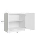 Venetian White Gloss 36" Full Height Door Sink Base Cabinet