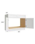 Stratton White Shaker 42" Sink Base Cabinet
