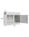Heather Grey Shaker 42" Sink Base Cabinet