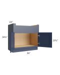 Bayville Blue 36" Farm Sink Base Cabinet