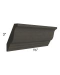 Charcoal Grey Shaker 96" Crown Molding (3" Height)