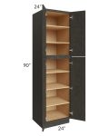Charcoal Grey Shaker 24x90x24 Wall Pantry Cabinet