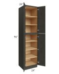Charcoal Grey Shaker 24x96x24 Wall Pantry Cabinet