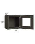 Charcoal Grey Shaker 15x15 Decorative Wall Cabinet