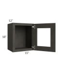 Charcoal Grey Shaker 15x18 Decorative Wall Cabinet