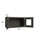 Charcoal Grey Shaker 27x15 Decorative Wall Cabinet